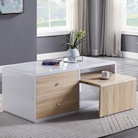 Contemporary Coffee Table with Pull-Out Table