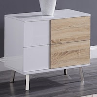 Contemporary 2-Drawer End Table