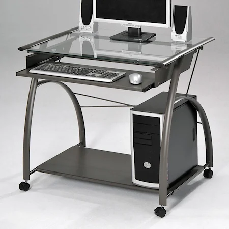 Silver Computer Desk