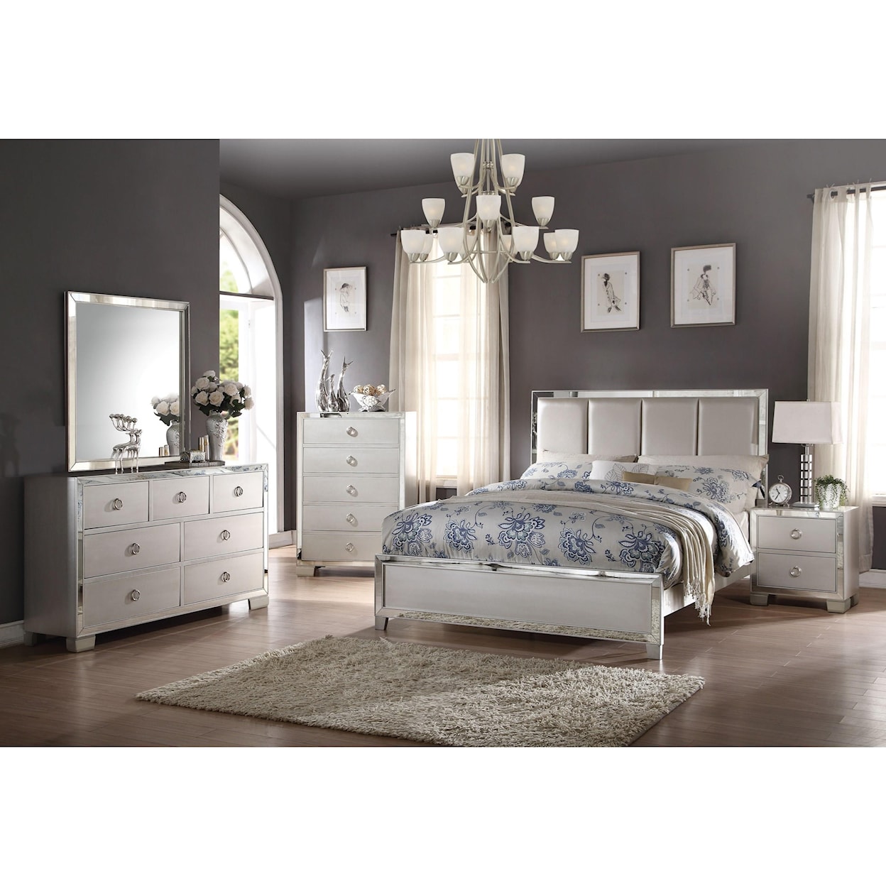 Acme Furniture Voeville II Eastern King Bed (Padded HB)