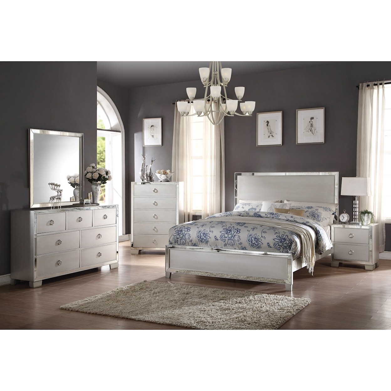 Acme Furniture Voeville II Queen Bed (Wooden HB)