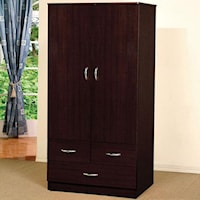 Yorktown Wardrobe with 2 Doors and 3 Drawers