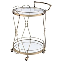 Glamourous Bar Cart with Casters 
