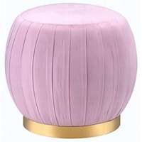 Contemporary Ottoman with Metal Base