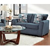 Affordable Furniture 3333 3332 Navy Loveseat