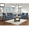 Affordable Furniture 3333 3332 Navy Loveseat