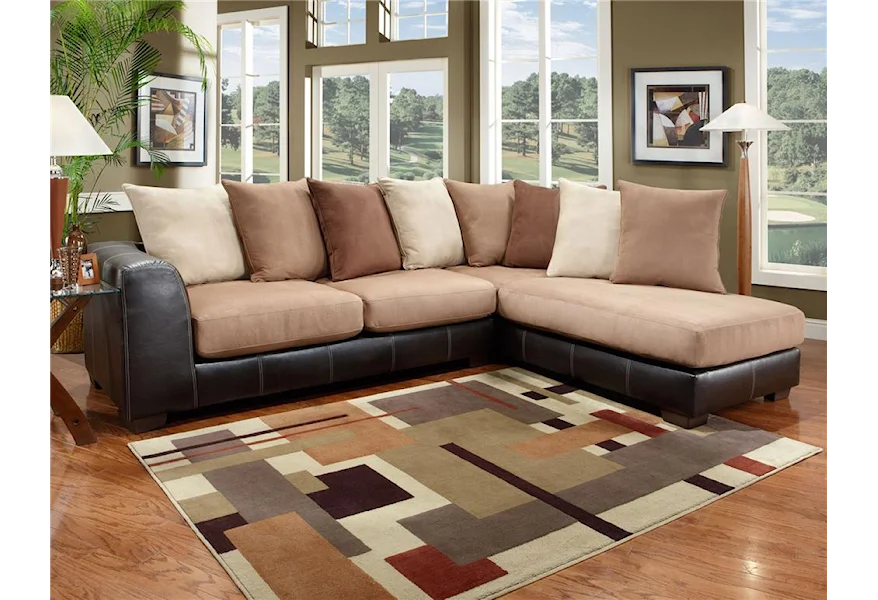 6350 Two Piece Sectional by Affordable Furniture at Town and Country Furniture 