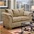 Affordable Furniture 6700 Transitional Flared Pillow Arm Stationary Loveseat