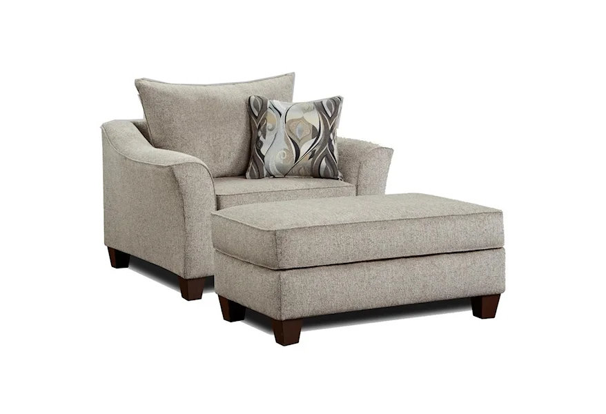 7700 Chair and Ottoman Set by Affordable Furniture at Galleria Furniture, Inc.