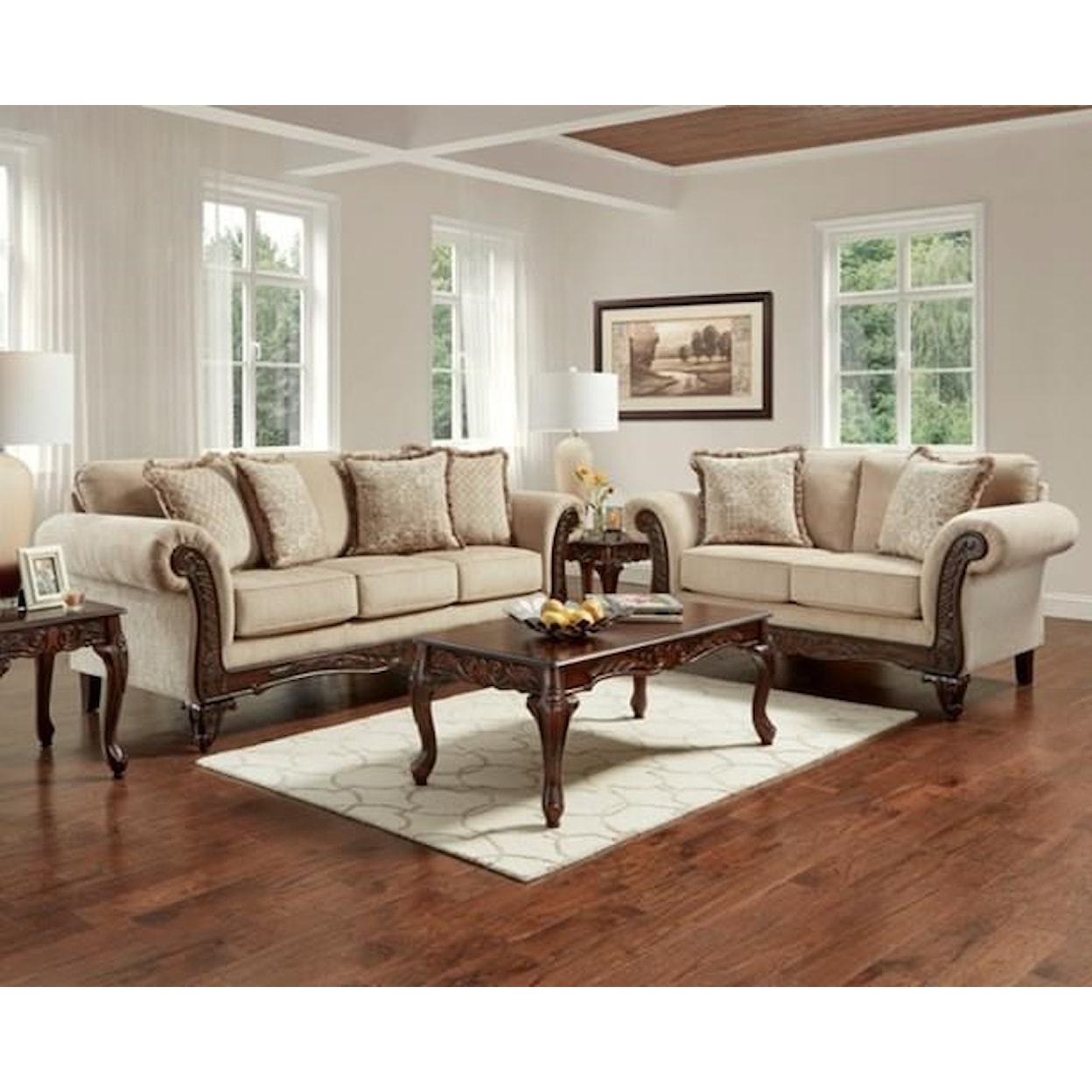 Affordable Furniture 8550 Emma Upholstered Sofa