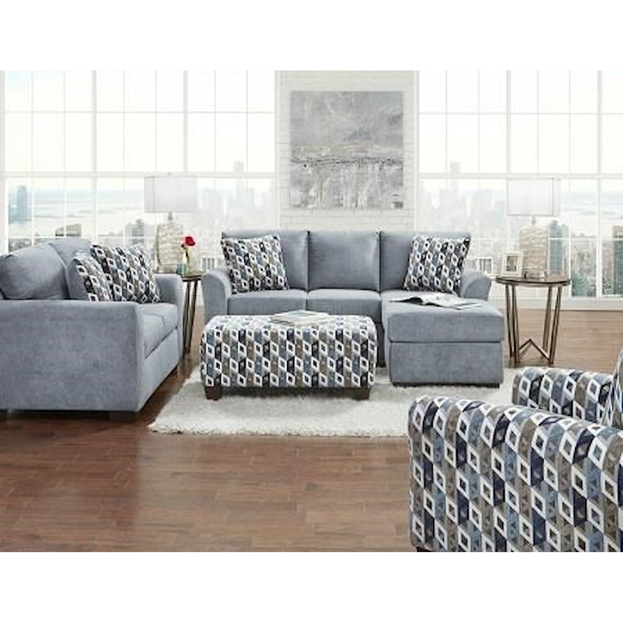 Affordable Furniture 9005 Cocktail Ottoman