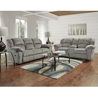 1020 Reclining Console Loveseat Allure Gray