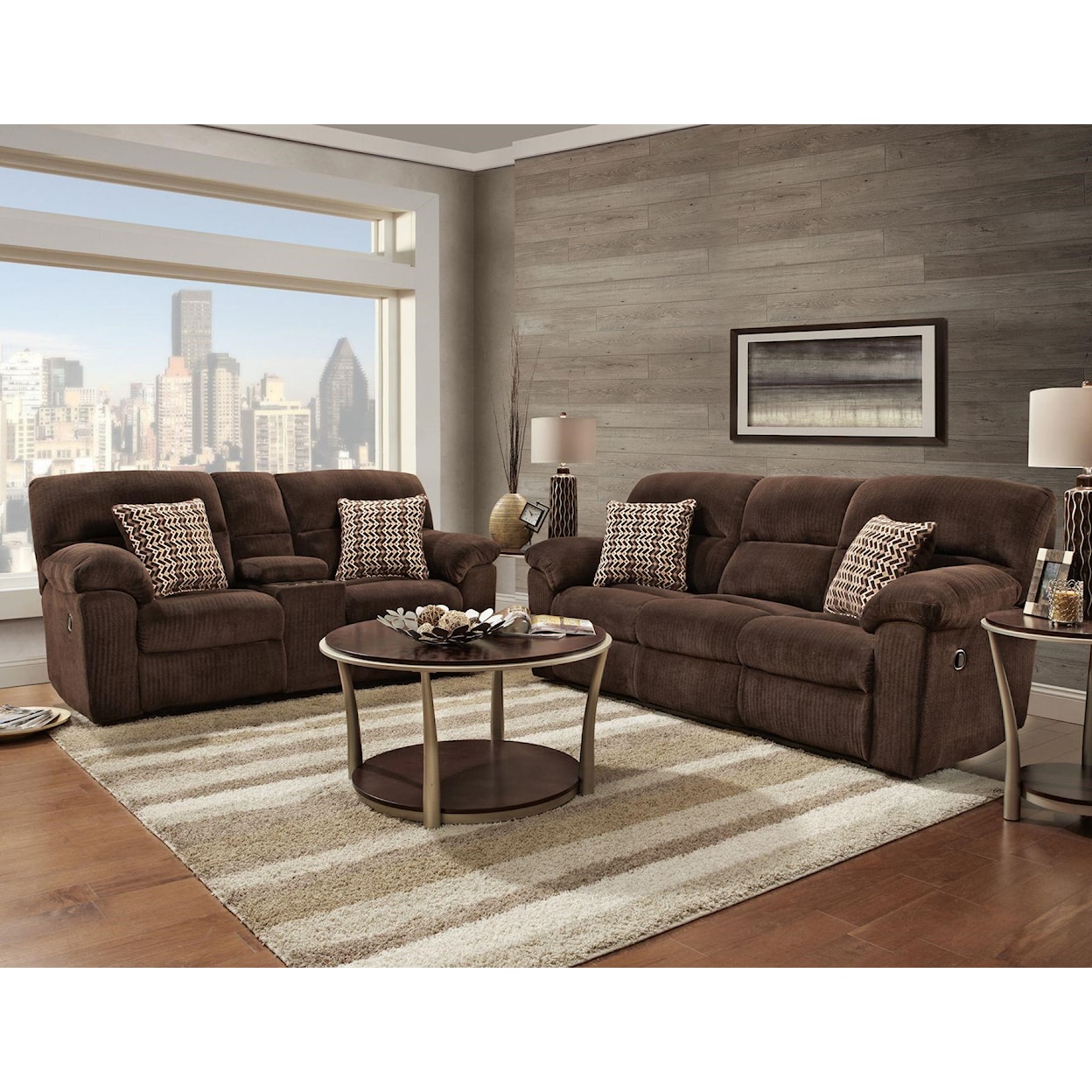 Affordable Furniture Afford MFG All 1420 Reclining Console Loveseat