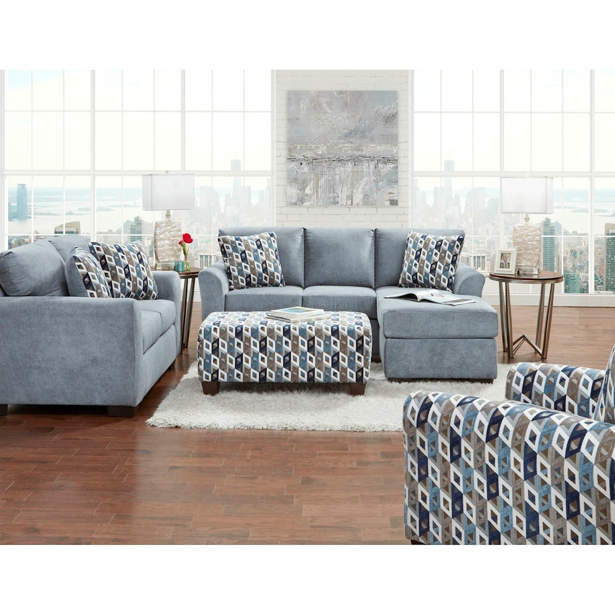 Affordable Furniture Cosmopolitan 3900 Sofa with Chaise