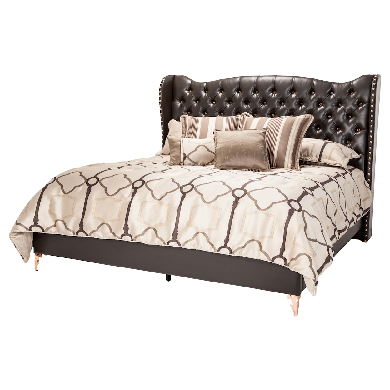 Michael Amini Hollywood Loft Queen Size Upholstered Bed