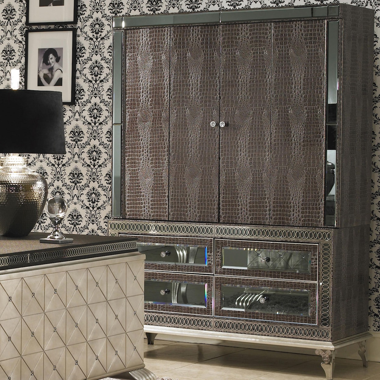 Michael Amini Hollywood Swank Media Cabinet