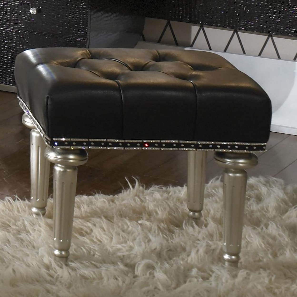 Michael Amini Hollywood Swank Vanity Bench