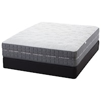 Queen Plush Coil on Coil Mattress and V-Shaped Semi-Flex Grid Foundation