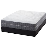 King Plush Coil on Coil Mattress and Low Profile V-Shaped Semi-Flex Grid Foundation