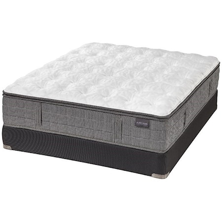 Queen 15" Coil on Coil Plush Luxe Top Mattress and Semi-Flex Grid Foundation