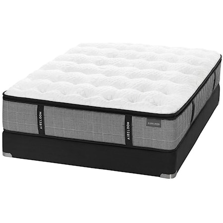 King Luxetop™ Micro Coil Plush Mattress and Low Profile V-Shaped Semi-Flex Grid Foundation