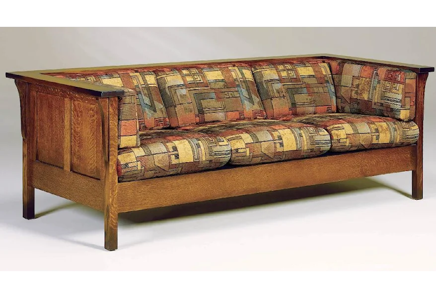 Amish Upholstery Cubic Panel Sofa by AJ's Furniture at Virginia Furniture Market