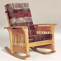 Mission Bow Arm Rocking Chair with Tie-On Cushion