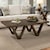 Albany 128 Distressed Oak Coffee Table with Metal Accents