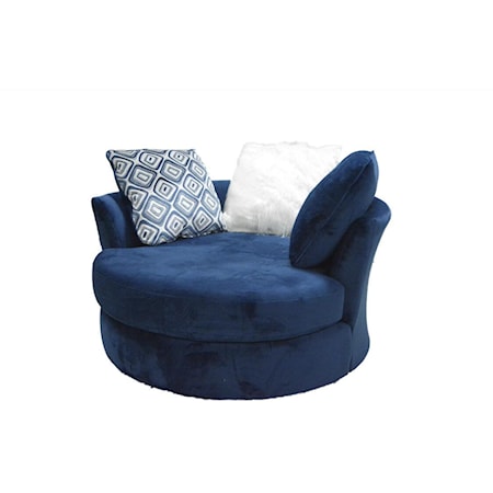 Groovy Navy Swivel Chair