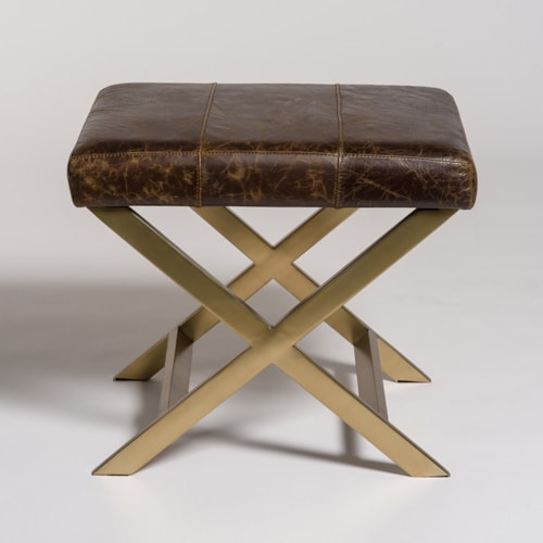 Cross Accent Ottoman