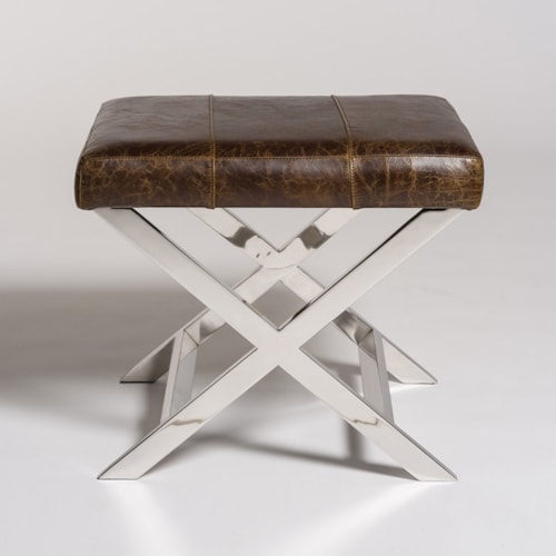 Cross Accent Ottoman