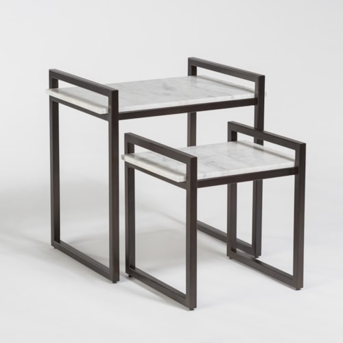 Nesting Tables with Marble Tops