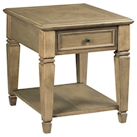 Rectangular End Table with Storage Drawer