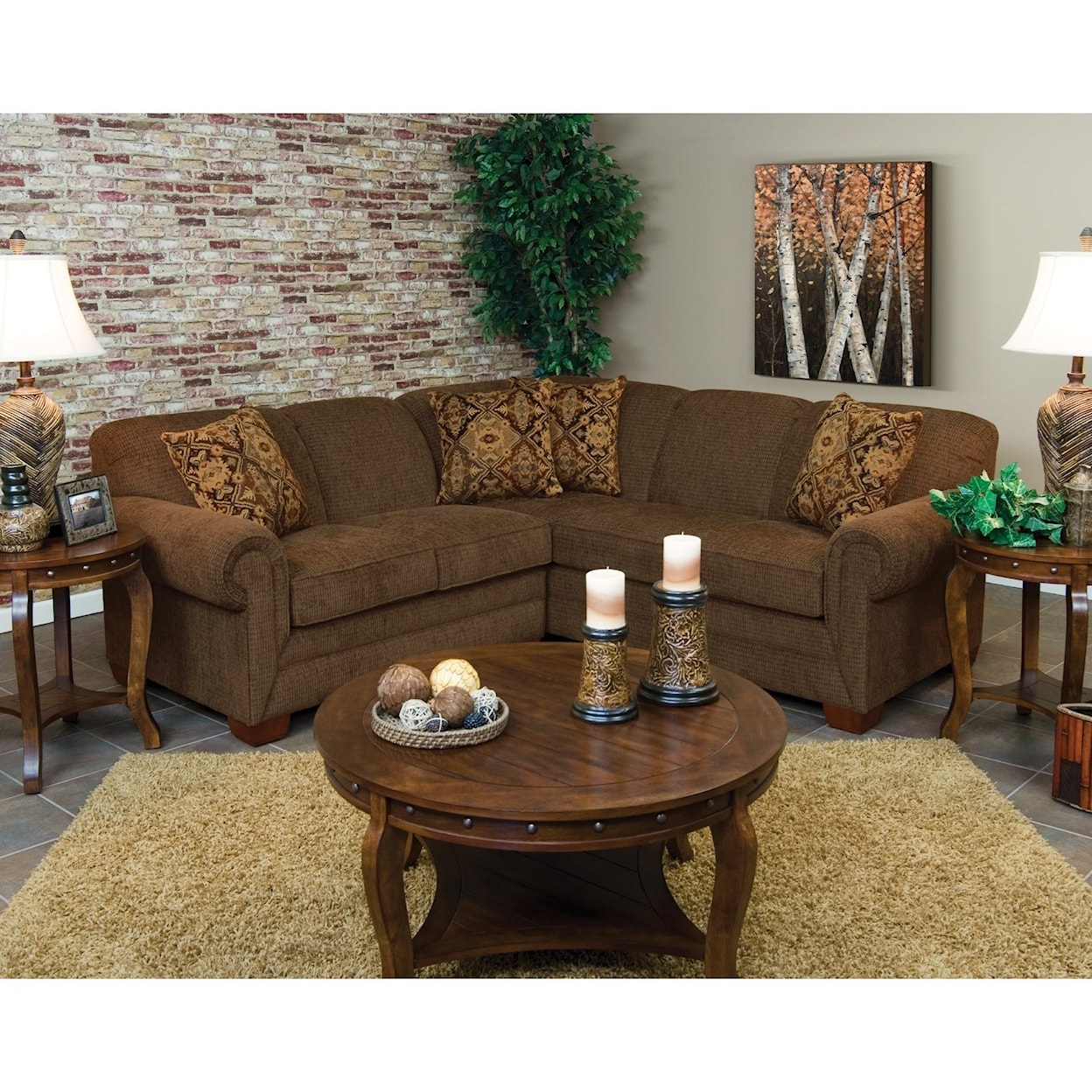 Alexvale V140 Small Sectional Sofa for 3-4 People