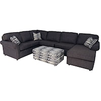 Casual Sectional with Right-Side Chaise