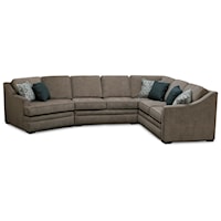 Casual 3-Piece Sectional with Cuddler