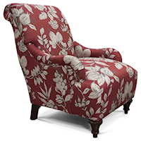 Cottage Accent Chair with with Rolled Back