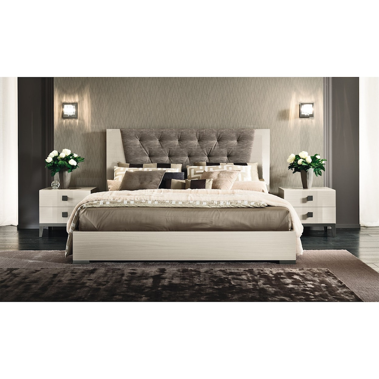 Alf Italia Mont Blanc Queen Upholstered Bed