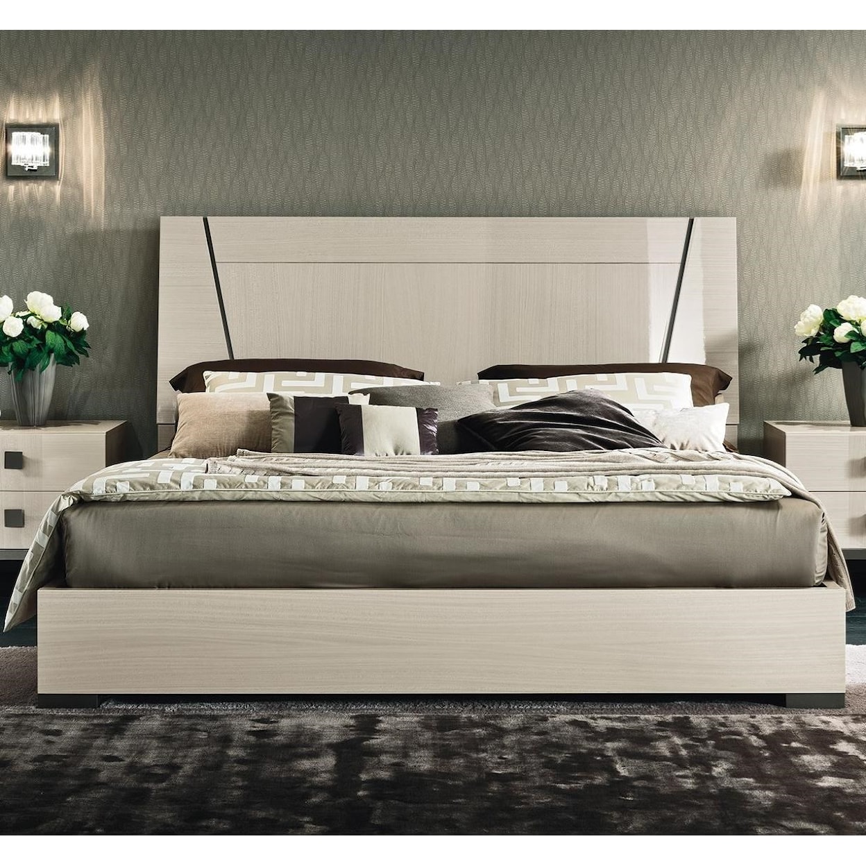 Alf Italia Mont Blanc Queen Low Profile Bed