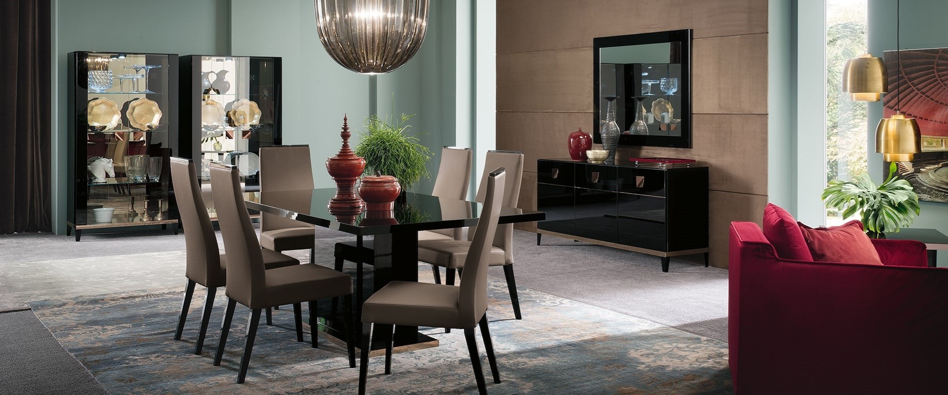 Contemporary Formal Dining Room Group