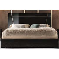 Contemporary King Platform Bed with Gloss Finish