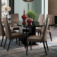 Contemporary Extension Table with Pedestal Base