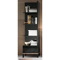 Contemporary Right Bookcase with 4 Shelves