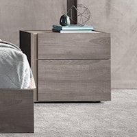 Contemporary Right Night Stand with 2-Drawers