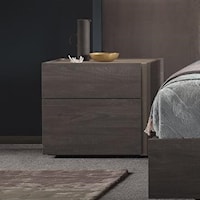 Contemporary Left Night Stand with 2-Drawers