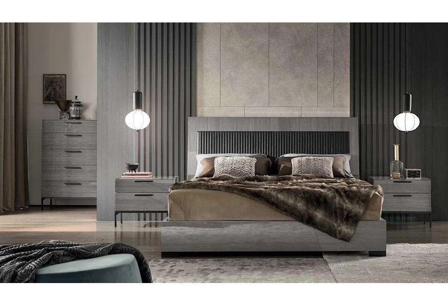 Novecento King Bed by Alf Italia at HomeWorld Furniture
