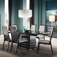 Contemporary Rectangle Table and Chair Set