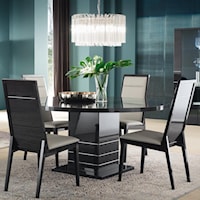Contemporary Round Table and Chair Set