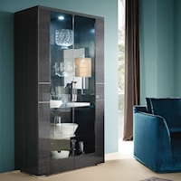 Contemporary Curio Cabinet with Built In Lighting