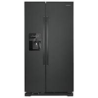 36" Side-by-Side Refrigerator with Dual Pad External Ice and Water Dispenser